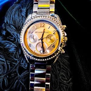 Lady’s Michael Kors Watch. Chocolate/Espresso plated stainless steel; Swarovski.